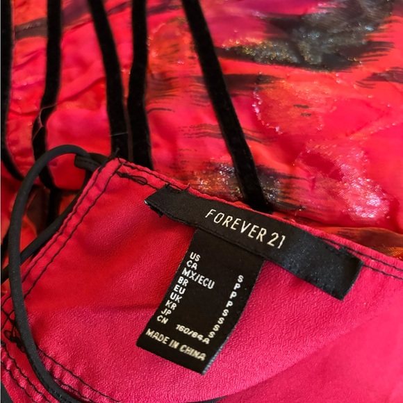 Forever 21 Strapless Red and Black Dress - Picture 7 of 7